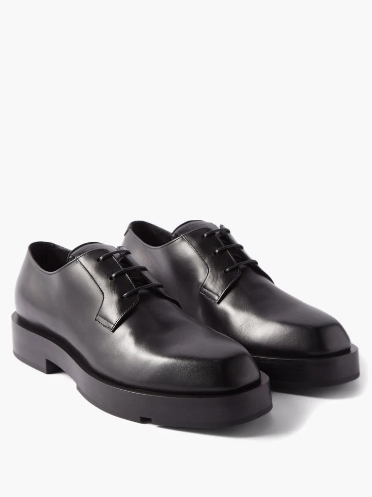 4G square-toe leather Derby shoes 商品