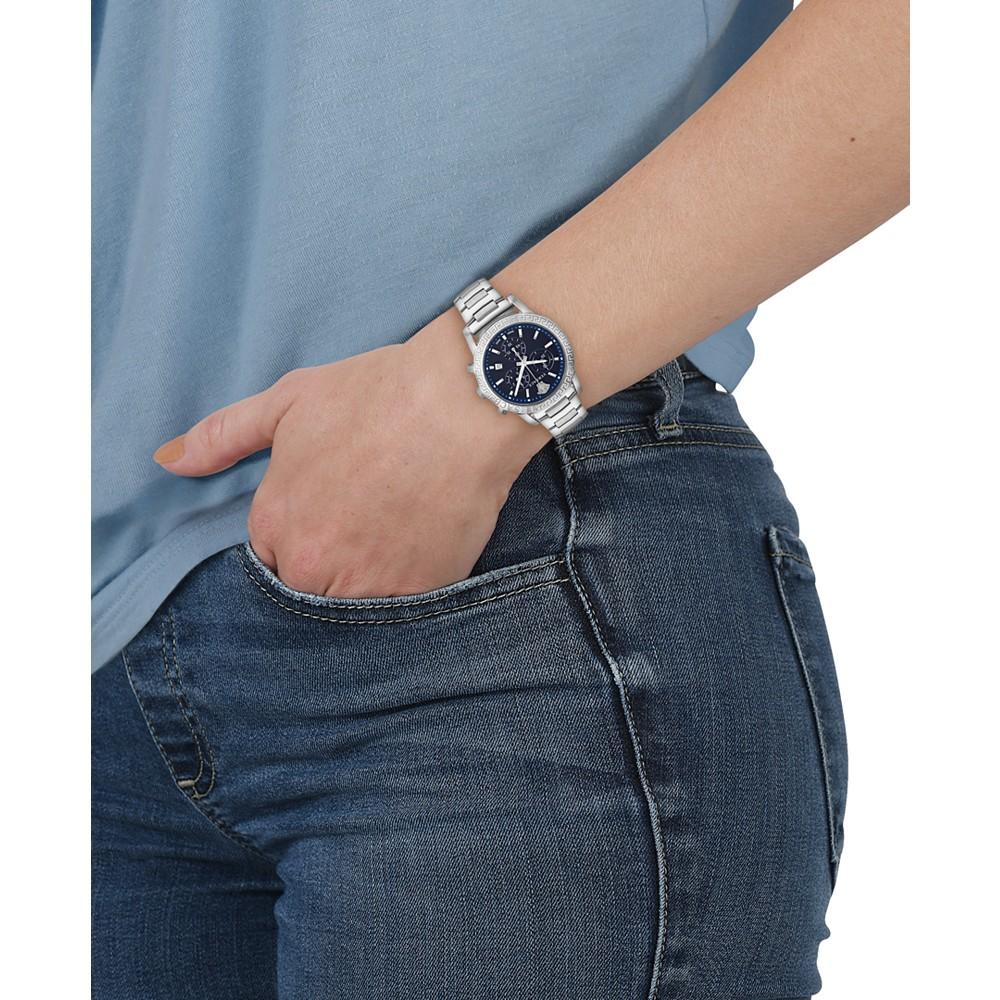 Women's Swiss Chronograph Sport Tech Stainless Steel Bracelet Watch 40mm商品第4张图片规格展示