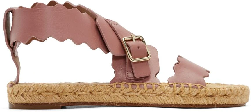 商品Chloé|Pink Lauren Espadrille Sandals,价格¥1785,第1张图片