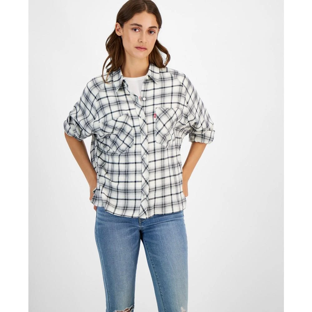 商品Levi's|Women's Harrison Plaid Button-Front Top,价格¥178,第1张图片