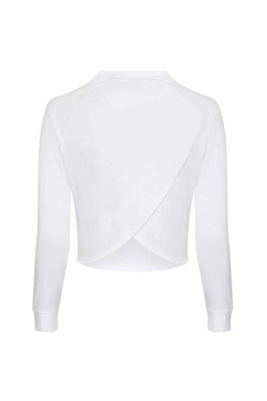 商品Awdis|Awdis Womens/Ladies Cross Back Cool Long-Sleeved T-Shirt (Arctic White),价格¥123,第2张图片详细描述