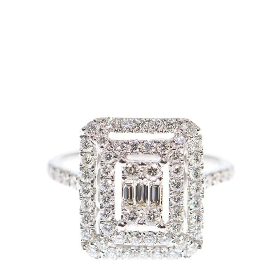 商品J Collection|New J Collection Fine Jewellery Ring W / Diamond2 Cdibag 0.13 Ct68 Rddi 0.90 Ct18kw 3.46 Gm 18kt White Gold Silver,价格¥13312,第1张图片