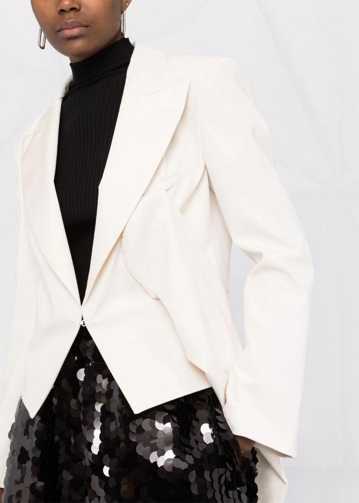 商品MM6|MM6 Maison Margiela Off-White Draped Sleeves Blazer,价格¥3766,第5张图片详细描述