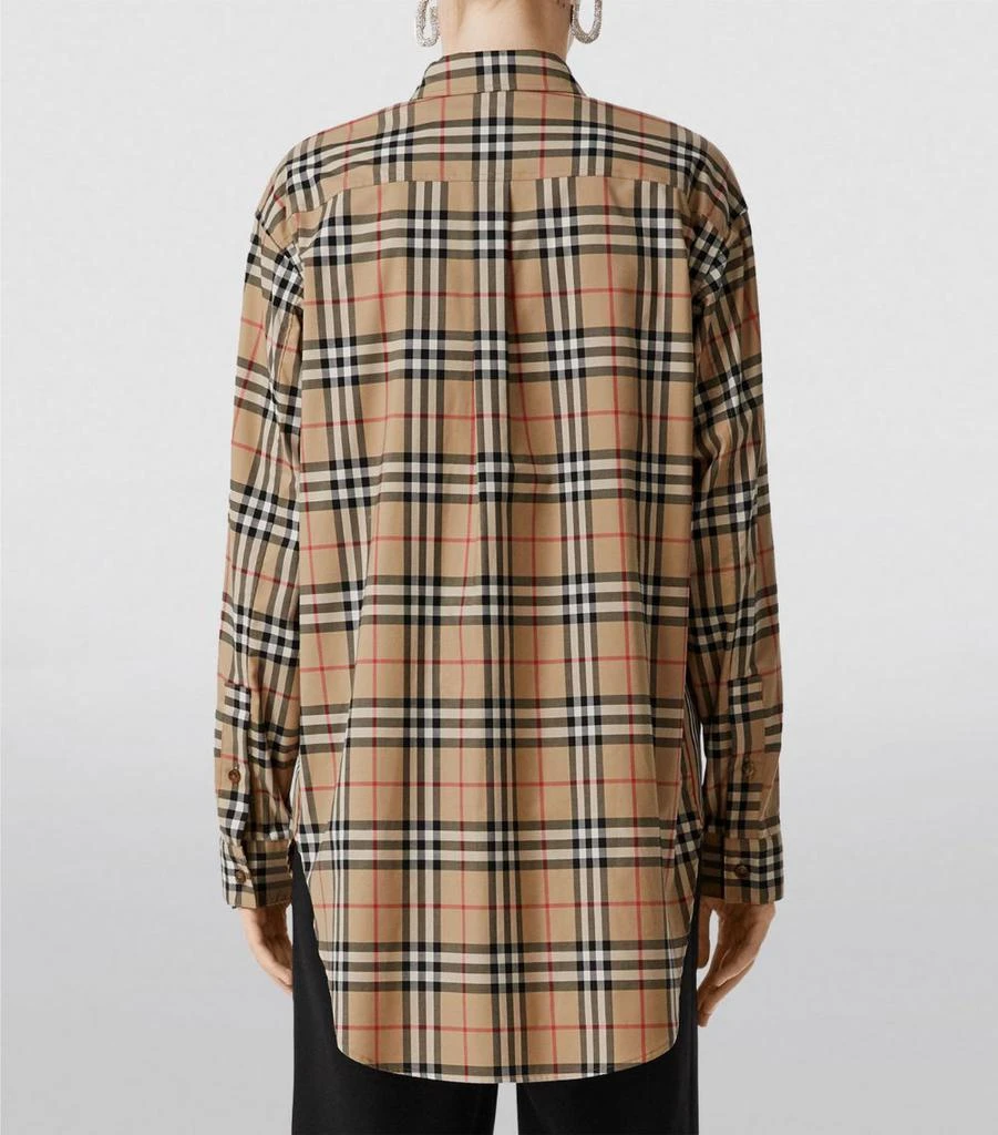 商品Burberry|Vintage Check Stretch Cotton Oversized Shirt,价格¥4890,第5张图片详细描述