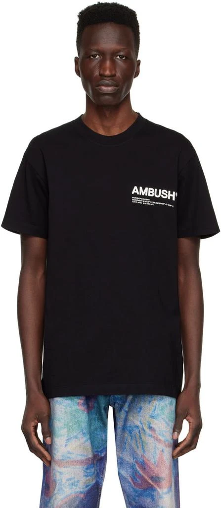 商品Ambush|Black Cotton T-Shirt,价格¥1183,第1张图片