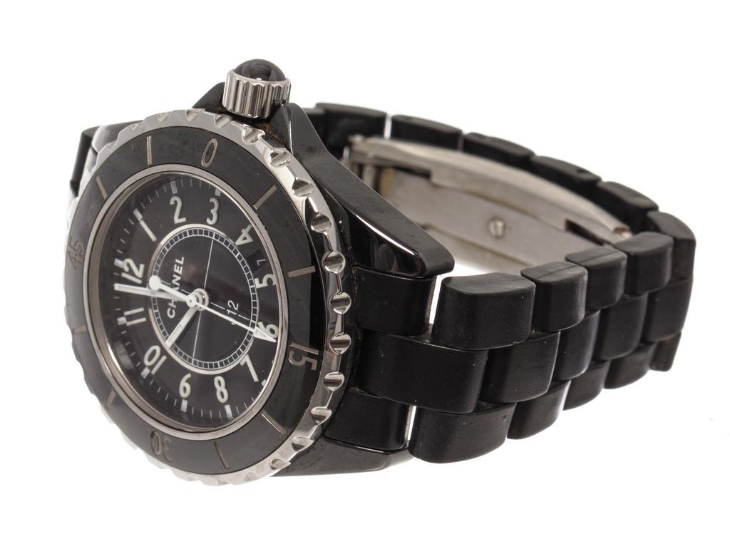 商品[二手商品] Chanel|Chanel Black Ceramic J12 Quartz 33mm Midsize Watch H0681,价格¥22143,第7张图片详细描述