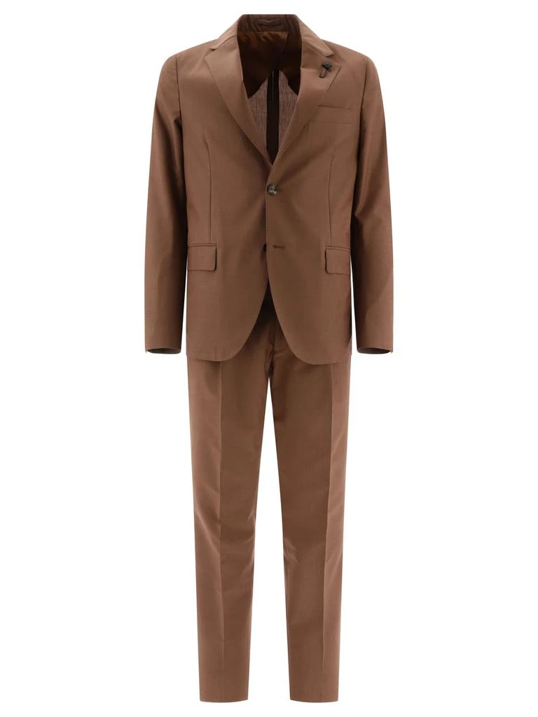 商品LARDINI|Wool Blend Single-Breasted Suit Suits Brown,价格¥9680,第1张图片