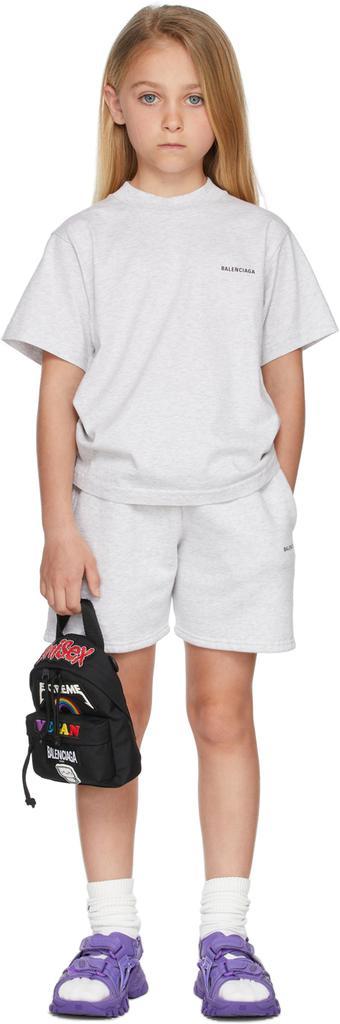 商品Balenciaga|Kids Grey Logo T-Shirt,价格¥1441,第1张图片