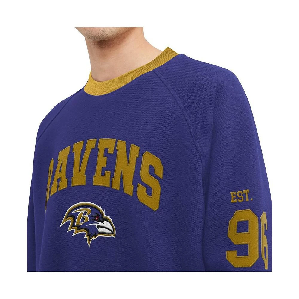 商品Tommy Hilfiger|Men's Purple Baltimore Ravens Reese Raglan Tri-Blend Pullover Sweatshirt,价格¥530,第3张图片详细描述