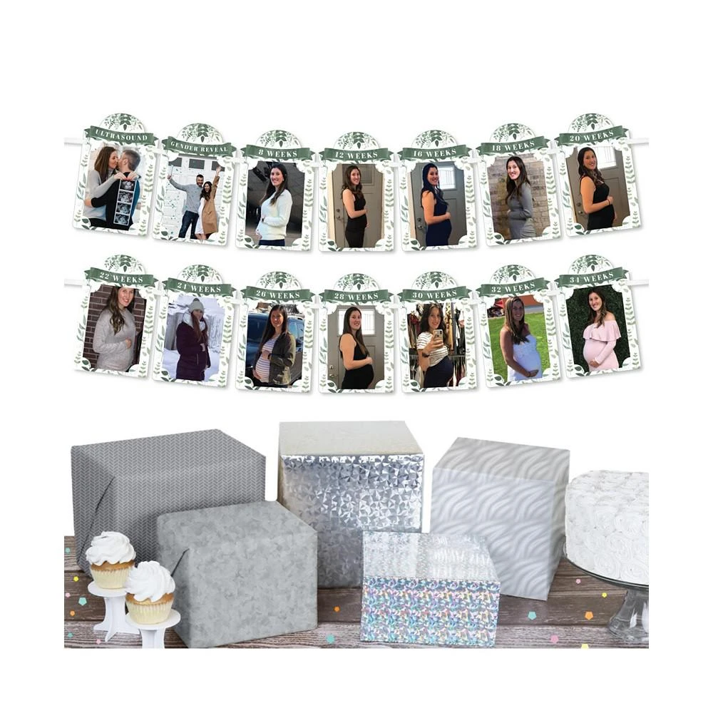 商品Big Dot of Happiness|Boho Botanical Baby - Weekly Pregnancy Picture Display - Photo Banner,价格¥119,第3张图片详细描述