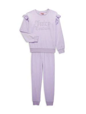 商品Juicy Couture|​Little Girl’s 2-Piece Velour Sweatshirt & Joggers Set,价格¥248,第1张图片