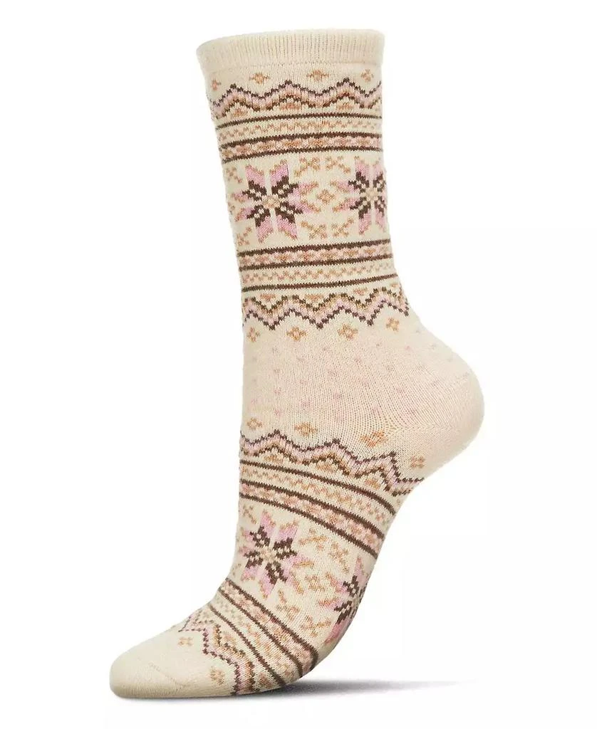 商品Memoi|Women's Fairisle Cashmere Crew Socks,价格¥150,第1张图片详细描述