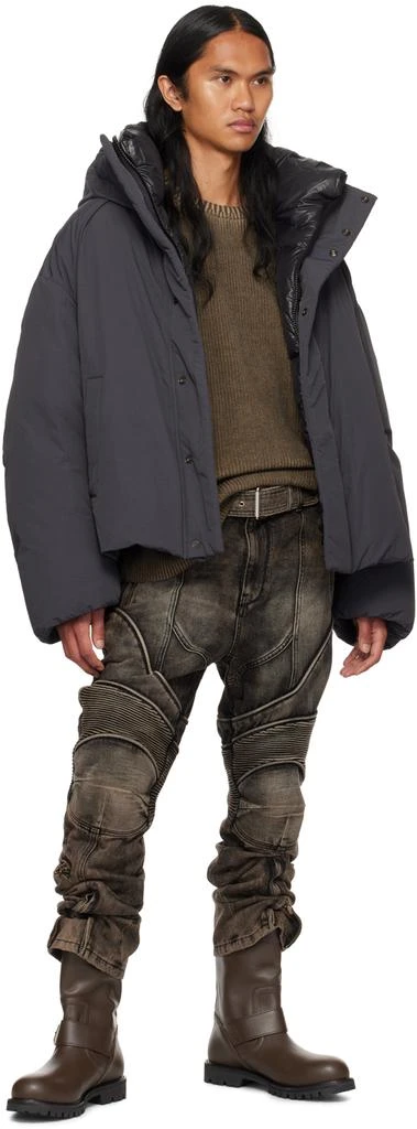 商品Juun.J|Gray Hooded Down Jacket,价格¥5714,第4张图片详细描述