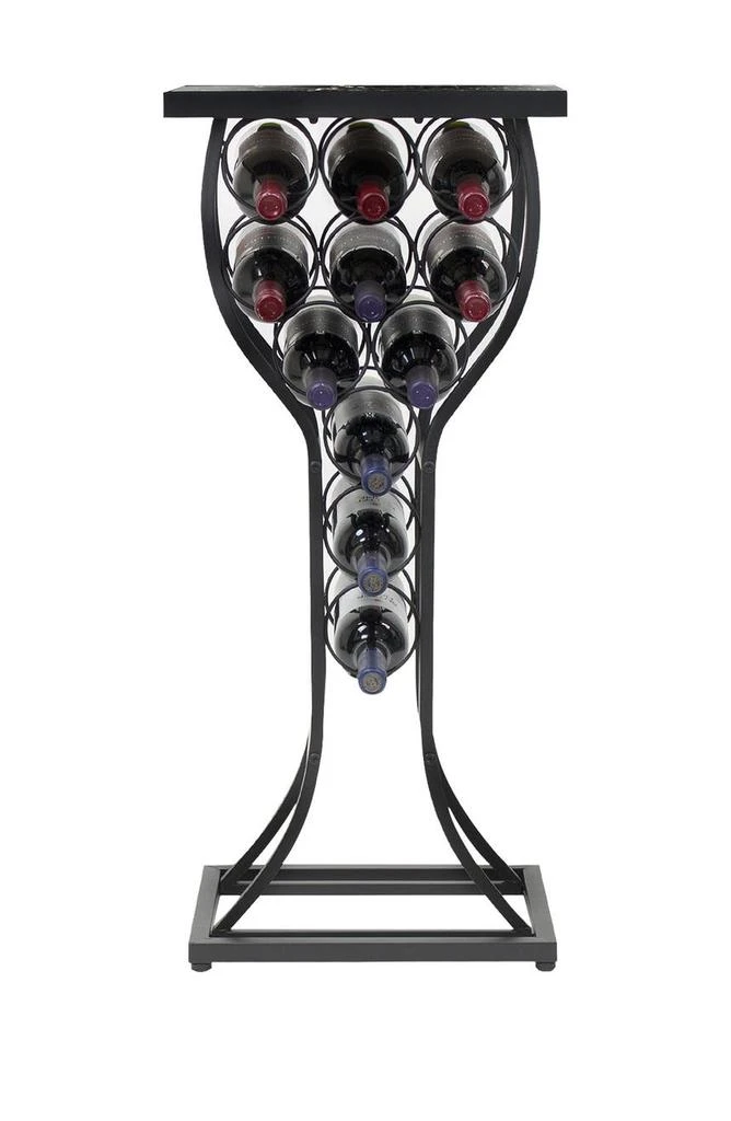 商品SORBUS|Black Marble Finish Wine Storage Display Rack,价格¥715,第3张图片详细描述