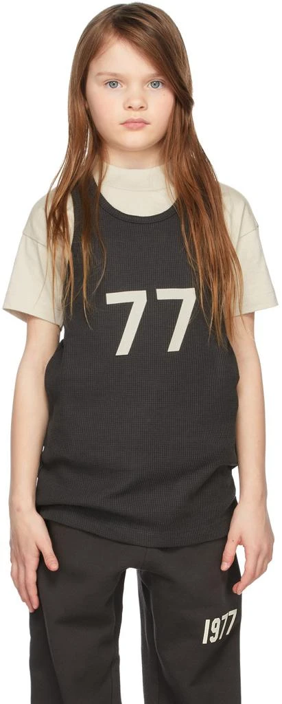 商品Essentials|Kids Black Waffle '77' Tank Top,价格¥228,第2张图片详细描述
