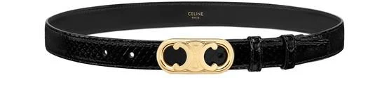 商品Celine|MAILLON TRIOMPHE 中号蛇皮革腰带,价格¥5392,第1张图片
