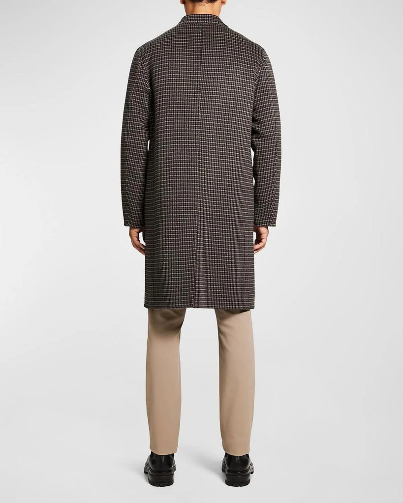 商品Theory|Men's Suffolk Luxe Check Overcoat,价格¥4295,第3张图片详细描述