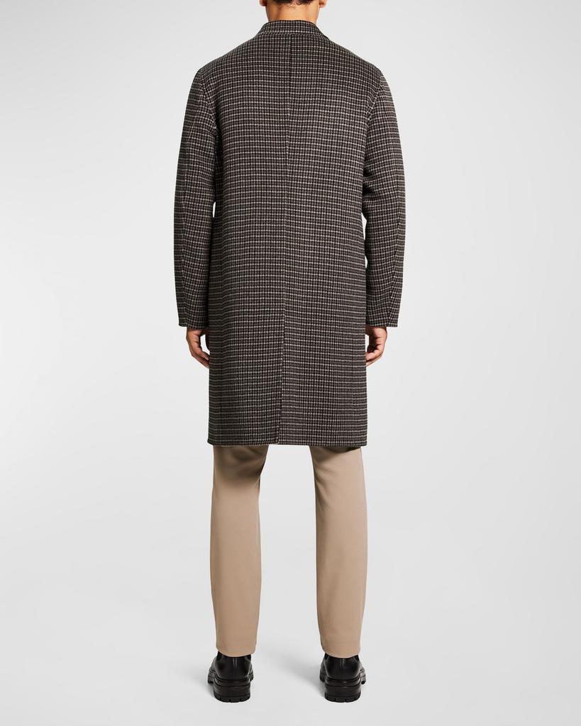 商品Theory|Men's Suffolk Luxe Check Overcoat,价格¥3989,第5张图片详细描述
