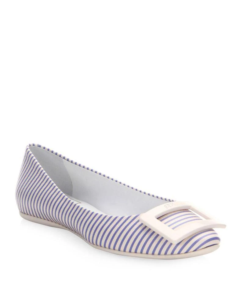 商品Roger Vivier|Gommette Striped Ballet Flats,价格¥4082,第1张图片