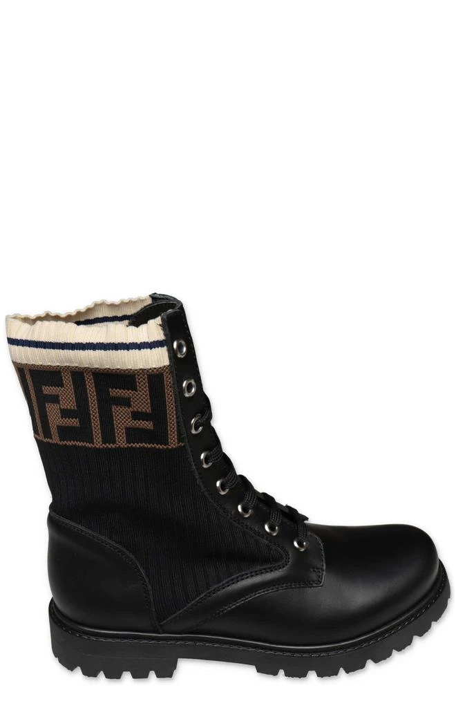 商品Fendi|Fendi Kids FF Motif Lace-Up Boots,价格¥4703,第1张图片