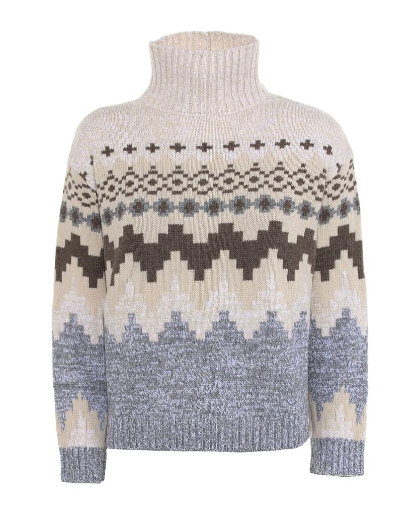 Patterned Turtleneck Sweater商品第1张图片规格展示