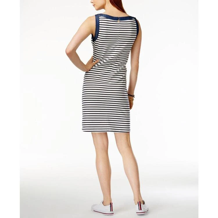 商品Tommy Hilfiger|Striped Chambray-Contrast Dress, Only at Macy's,价格¥337,第3张图片详细描述