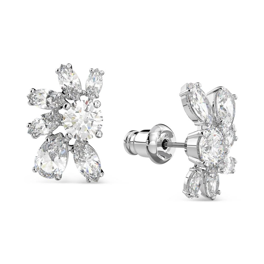 商品Swarovski|Silver-Tone Crystal Flower Stud Earrings,价格¥554,第2张图片详细描述