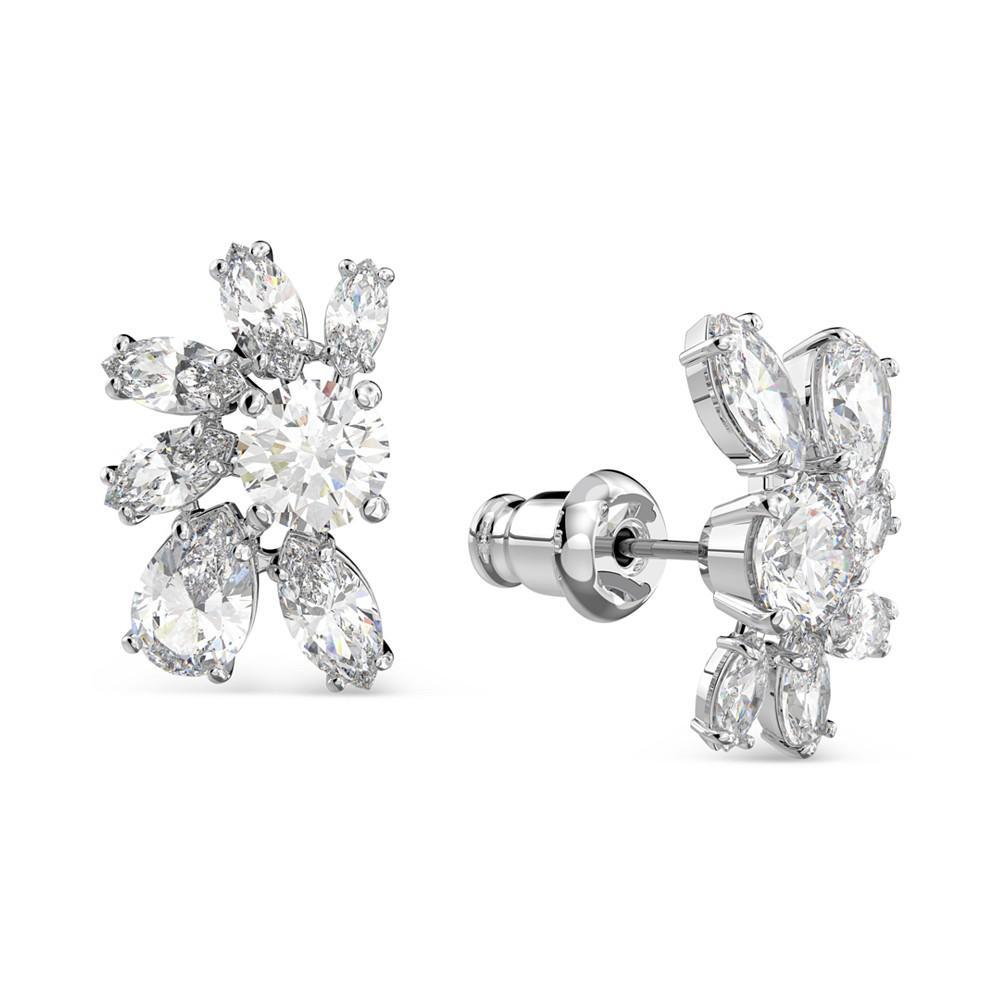 商品Swarovski|Silver-Tone Crystal Flower Stud Earrings,价格¥1070,第4张图片详细描述