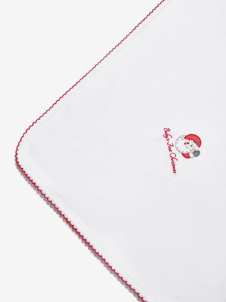 商品Magnolia Baby|Magnolia Baby Baby Winking Santa Receiving Blanket in White,价格¥182,第4张图片详细描述