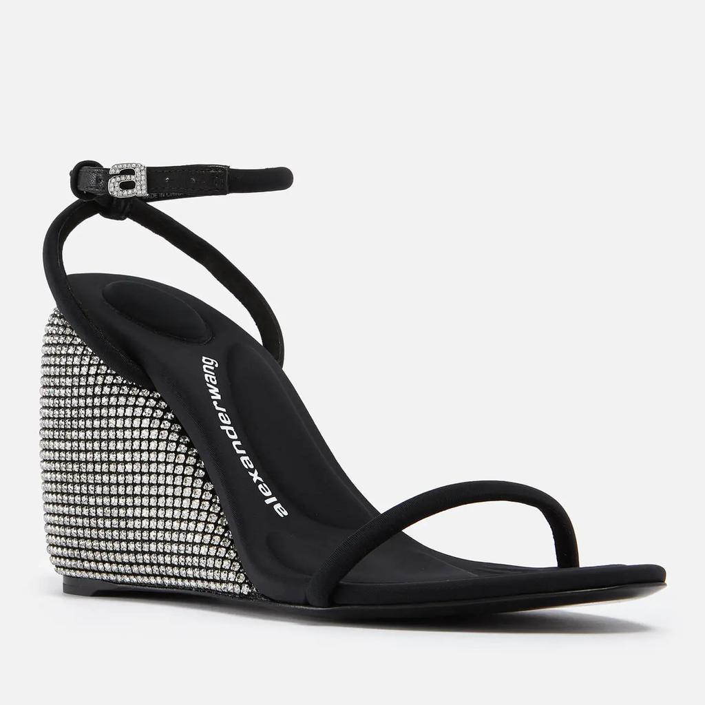 商品Alexander Wang|Alexander Wang Dahlia Crystal-Embellished Neoprene Wedge Sandals,价格¥6609,第4张图片详细描述