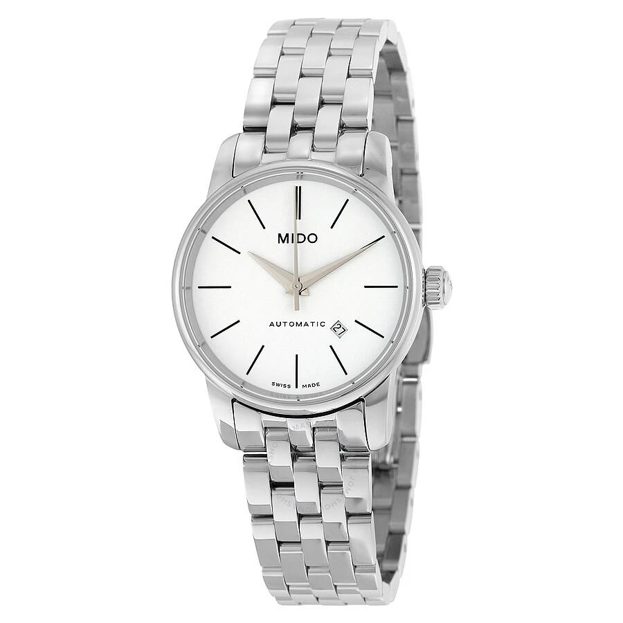 商品MIDO|Baroncelli Automatic White Dial Stainless Steel Ladies Watch M76004761,价格¥2079,第1张图片