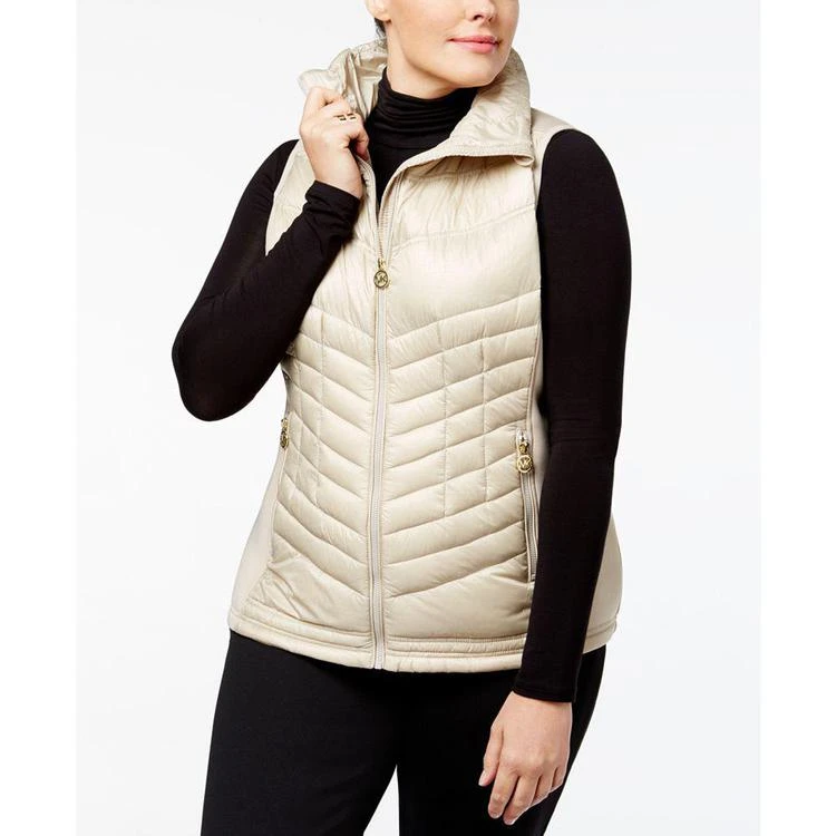 商品Michael Kors|MICHAEL  Plus Size Faux-Fur-Trim Down Vest,价格¥1047,第3张图片详细描述