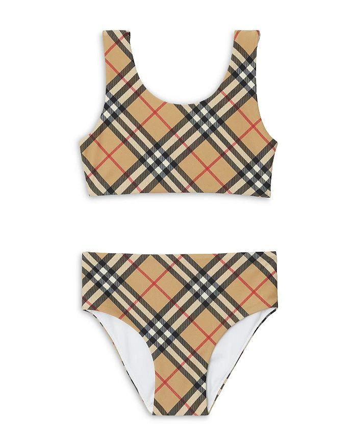 商品Burberry|Girls' Noor Check Print Two Piece Swimsuit - Little Kid, Big Kid,价格¥1271,第1张图片