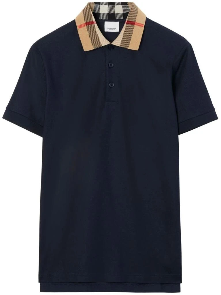 商品Burberry|Check collar polo shirt,价格¥3753,第1张图片