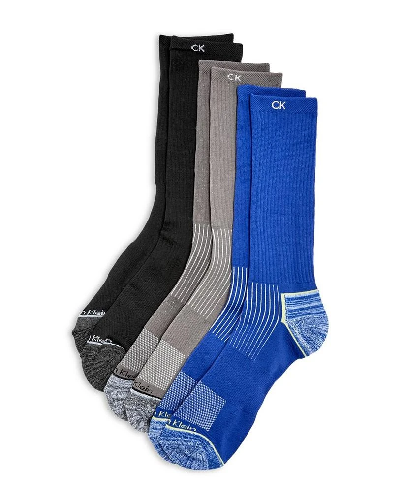 商品Calvin Klein|Stretch Zone Cushioned Crew Socks, Pack of 3,价格¥113,第1张图片详细描述