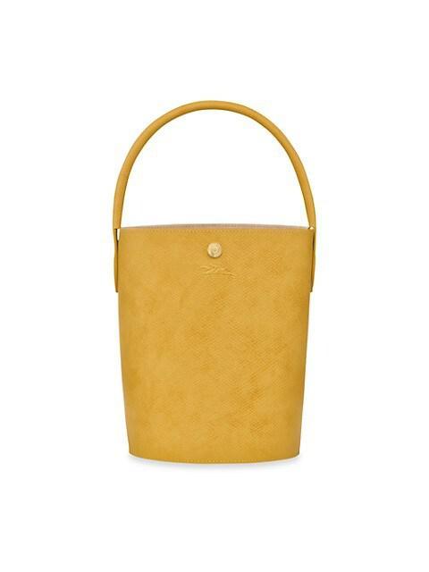 商品Longchamp|珑骧 Le Pliage Cuir de Russie 系列手提水桶包,价格¥1697,第1张图片