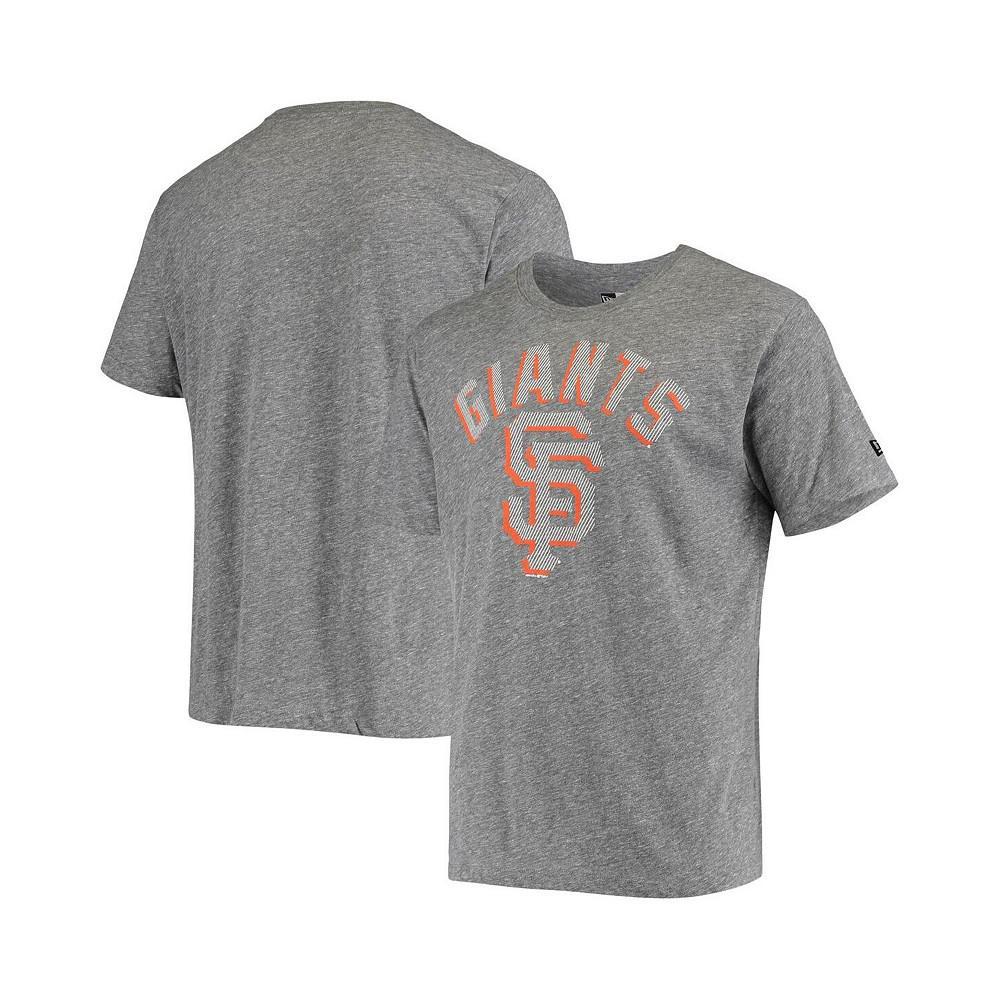 商品New Era|Men's Heathered Gray San Francisco Giants Shadow Of A Doubt Tri-Blend T-shirt,价格¥1121,第1张图片
