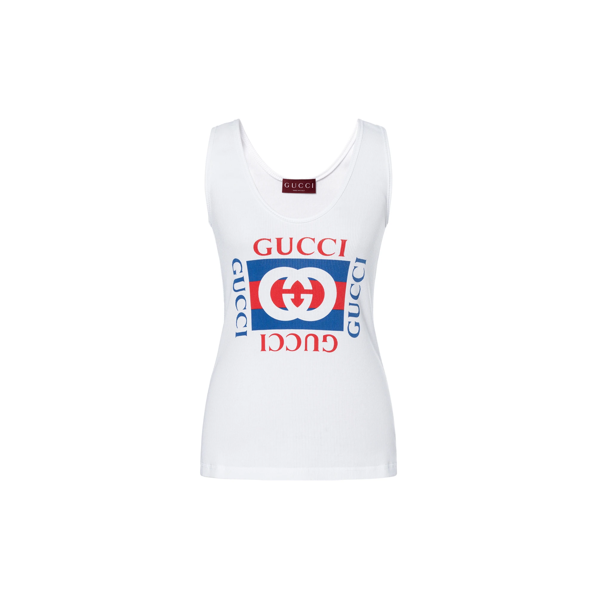 商品[国内直发] Gucci|古驰 品牌Logo圆领无袖背心 女款 白色,价格¥4277,第1张图片