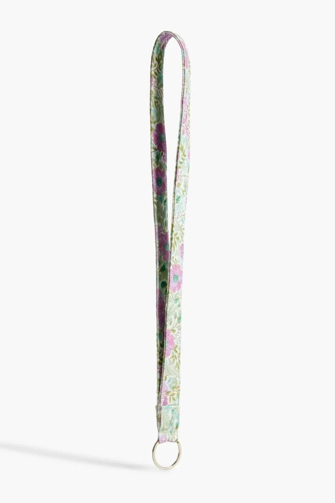商品Ganni|Floral-print organic cotton-canvas bag strap,价格¥53,第1张图片