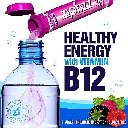 商品Zipfizz|Zipfizz Energy Multi-Vitamin Hydration Drink Mix, Berry, 20 ct.,价格¥162,第3张图片详细描述