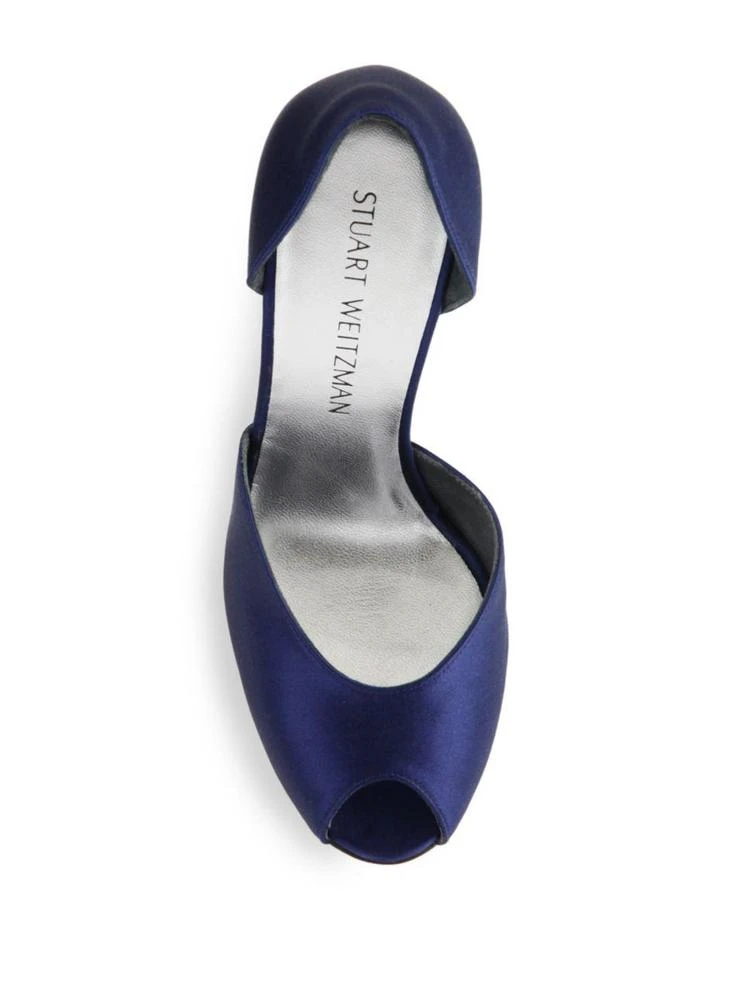 商品Stuart Weitzman|Divorcee Satin d'Orsay Peep Toe Pumps,价格¥1305,第4张图片详细描述