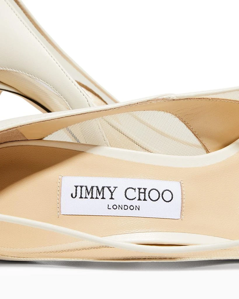 商品Jimmy Choo|Love Leather Mesh Pumps,价格¥3124,第4张图片详细描述