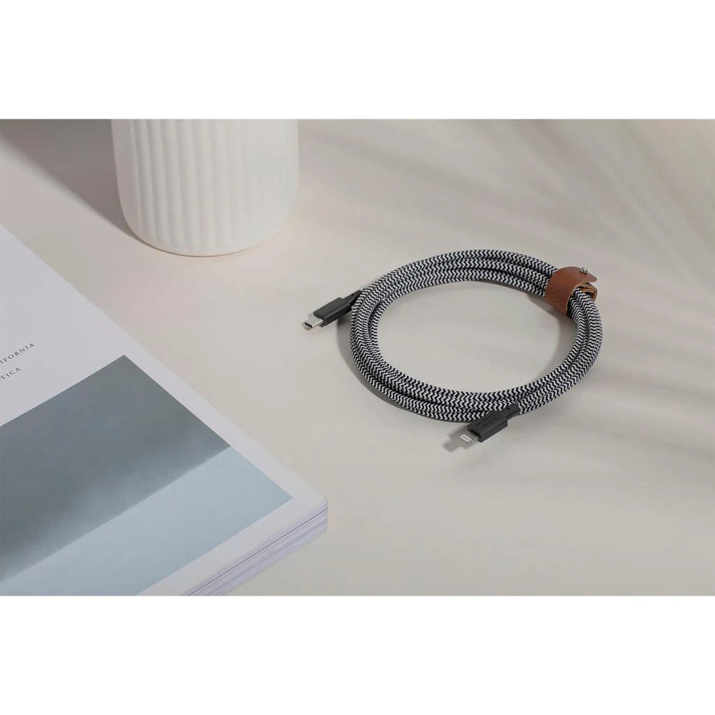 商品Native Union|Native Union Belt Cable 3m - USB C - Lightning - Zebra,价格¥330,第2张图片详细描述
