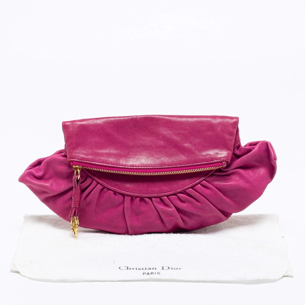 Dior Purple Leather Gipsy Fold Over Clutch 商品