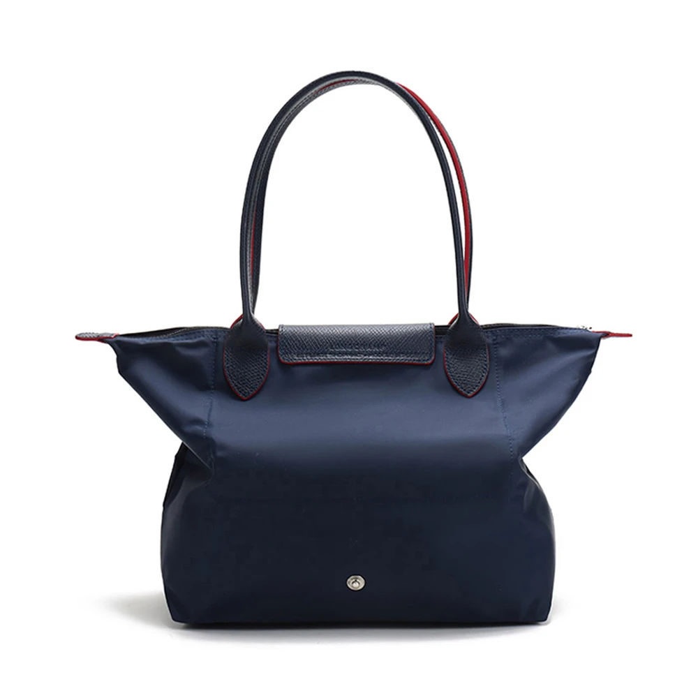 LONGCHAMP 女士海军蓝色拉链尼龙刺绣奔马围标托特包 2605619-556 商品