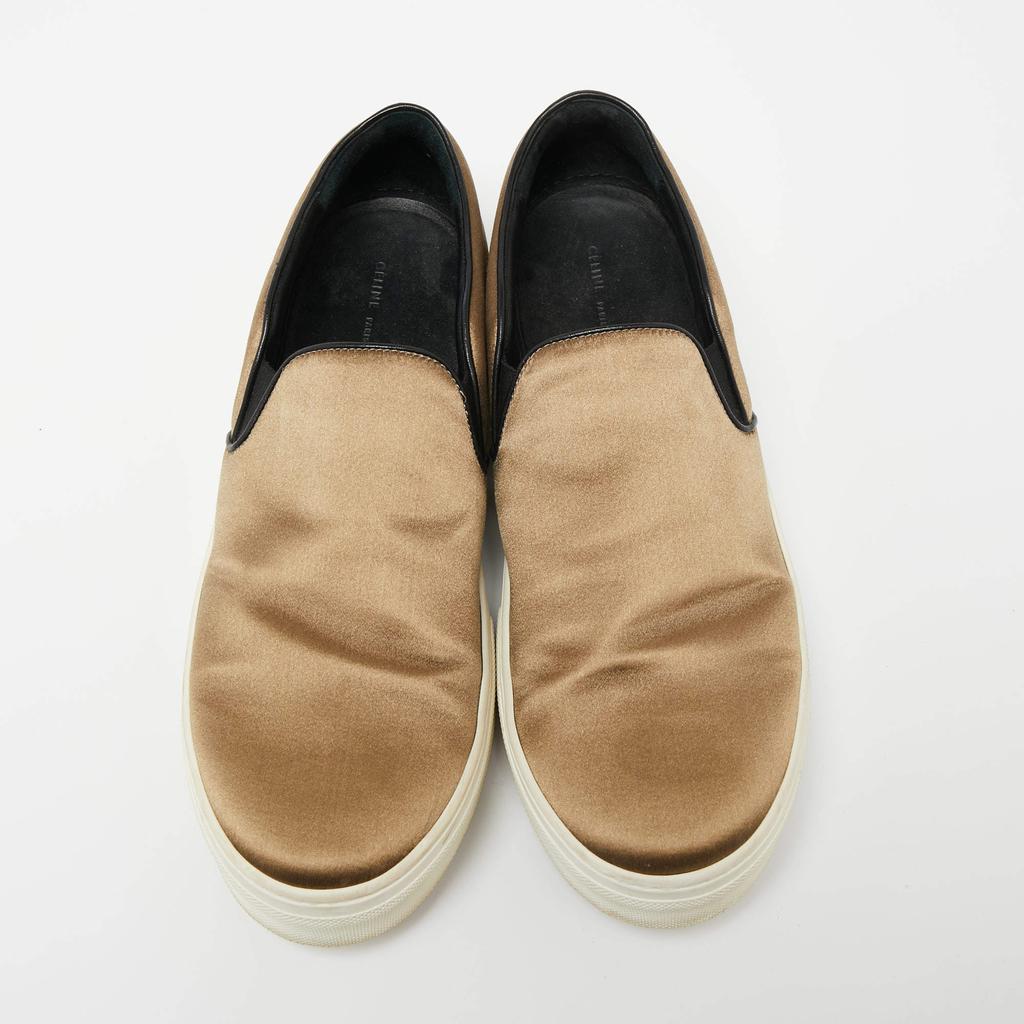 Celine Olive Green Satin Slip-On Sneakers Size 41商品第3张图片规格展示
