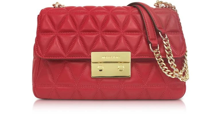 商品Michael Kors|Michael Kors 鲜红色 Sloan 大号绗缝皮革单肩包,价格¥1624,第1张图片