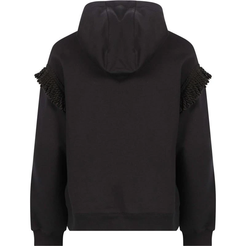 商品Ermanno Scervino Kids|Lace and fringe detailing hoodie in black,价格¥1525,第2张图片详细描述