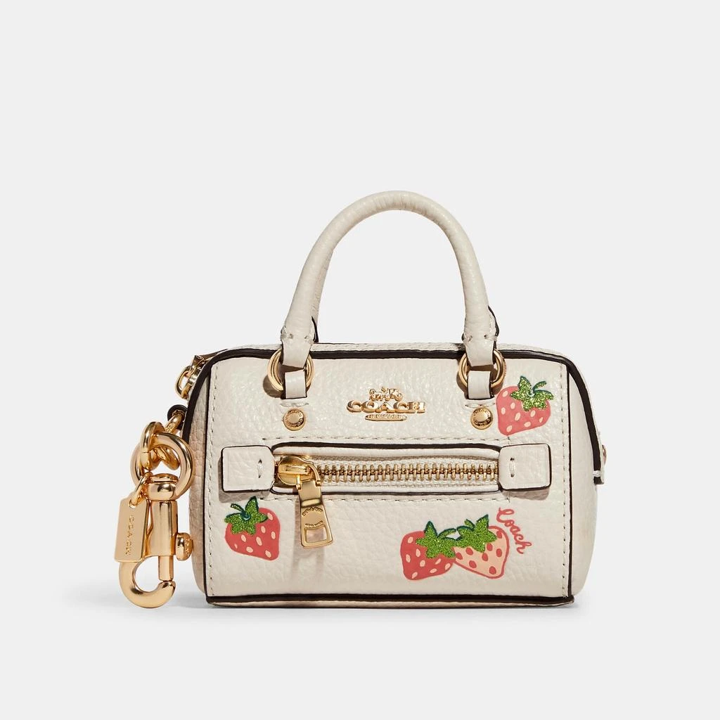 商品Coach|Coach Outlet Mini Rowan Satchel Bag Charm With Strawberry Print,价格¥414,第1张图片