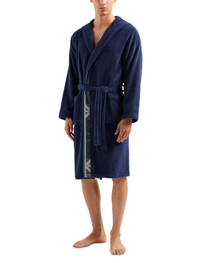 商品Emporio Armani|Unisex Woven Logotape Bathrobe,价格¥1465,第2张图片详细描述